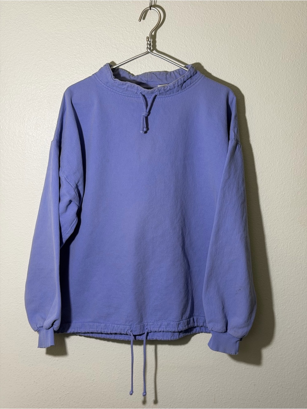 Vintage 90's WEK Purple Cotton Drawstring Sweatshirt Made in the USA Size XL